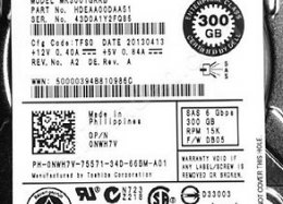 HDD 300GB / 15K  NWH7V 